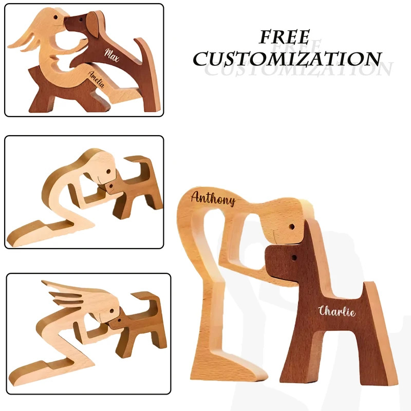 Pet Portrait Custom - Ornamenti in legno personalizzati Sculture per